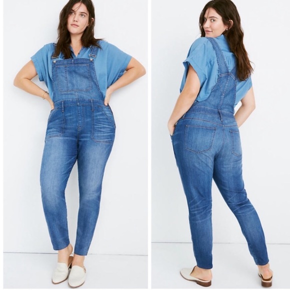 Madewell Skinny Denim Overalls - Jansing Wash New - Picture 1 of 2